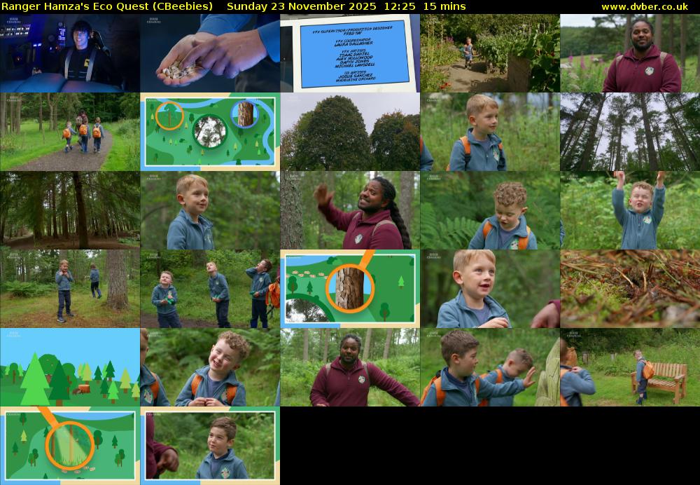 Ranger Hamza's Eco Quest (CBeebies) Sunday 23 November 2025 12:25 - 12:40
