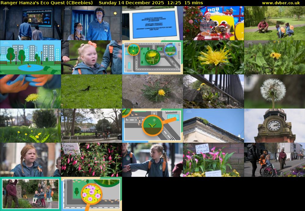 Ranger Hamza's Eco Quest (CBeebies) Sunday 14 December 2025 12:25 - 12:40