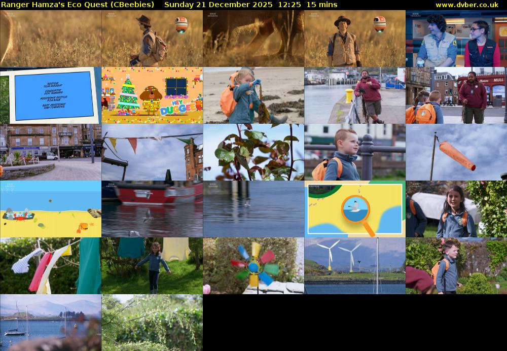 Ranger Hamza's Eco Quest (CBeebies) Sunday 21 December 2025 12:25 - 12:40