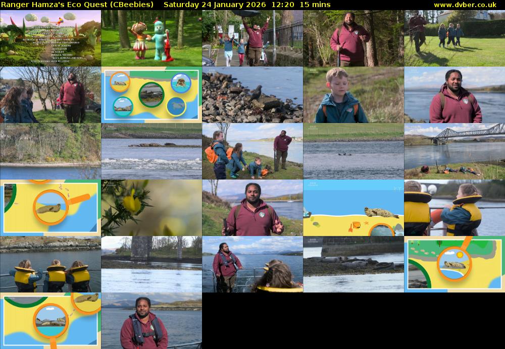 Ranger Hamza's Eco Quest (CBeebies) Saturday 24 January 2026 12:20 - 12:35