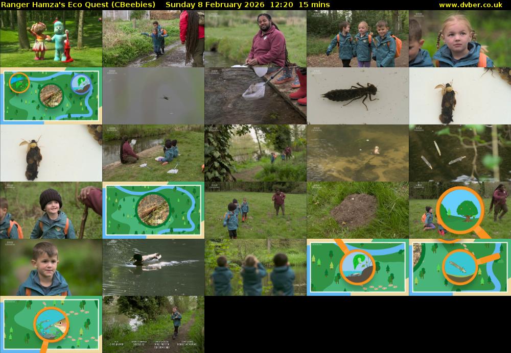 Ranger Hamza's Eco Quest (CBeebies) Sunday 8 February 2026 12:20 - 12:35