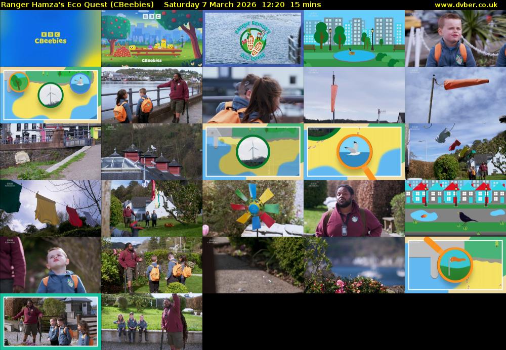 Ranger Hamza's Eco Quest (CBeebies) Saturday 7 March 2026 12:20 - 12:35