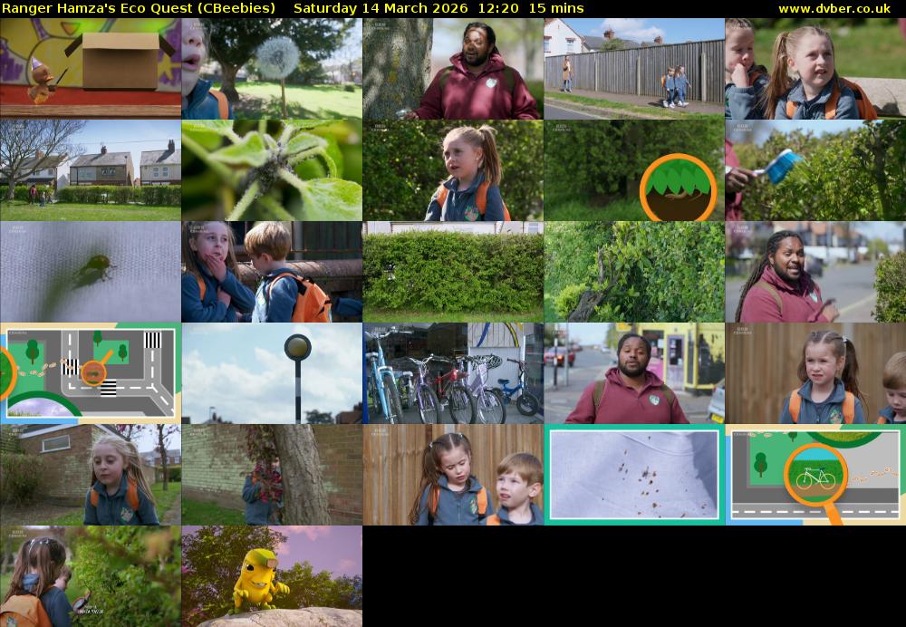 Ranger Hamza's Eco Quest (CBeebies) Saturday 14 March 2026 12:20 - 12:35
