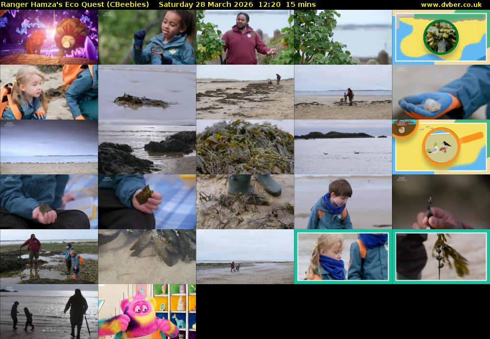 Ranger Hamza's Eco Quest (CBeebies) Saturday 28 March 2026 12:20 - 12:35