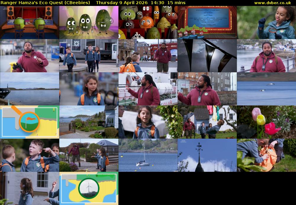 Ranger Hamza's Eco Quest (CBeebies) Thursday 9 April 2026 14:30 - 14:45