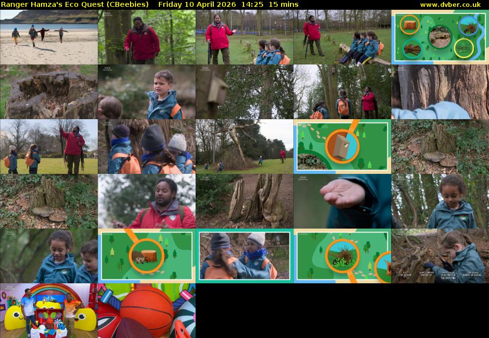 Ranger Hamza's Eco Quest (CBeebies) Friday 10 April 2026 14:25 - 14:40