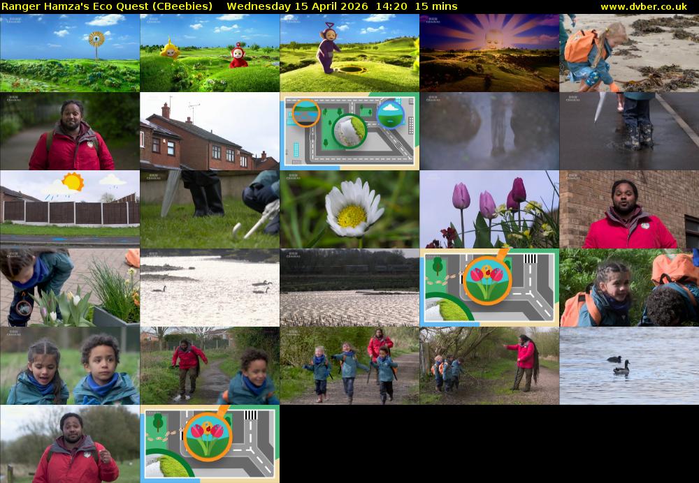 Ranger Hamza's Eco Quest (CBeebies) Wednesday 15 April 2026 14:20 - 14:35