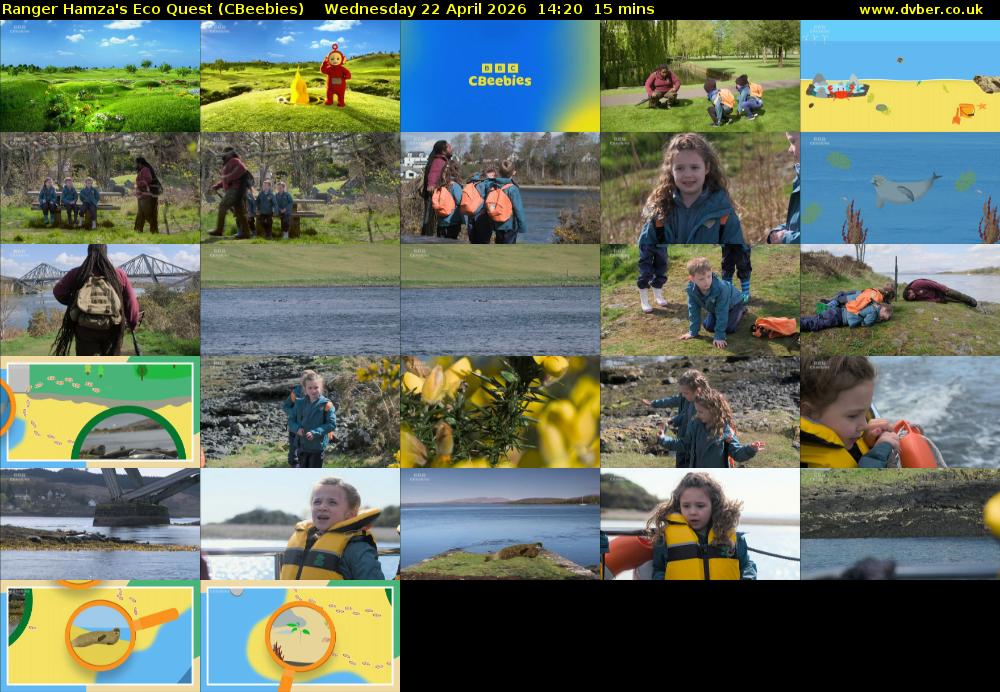 Ranger Hamza's Eco Quest (CBeebies) Wednesday 22 April 2026 14:20 - 14:35