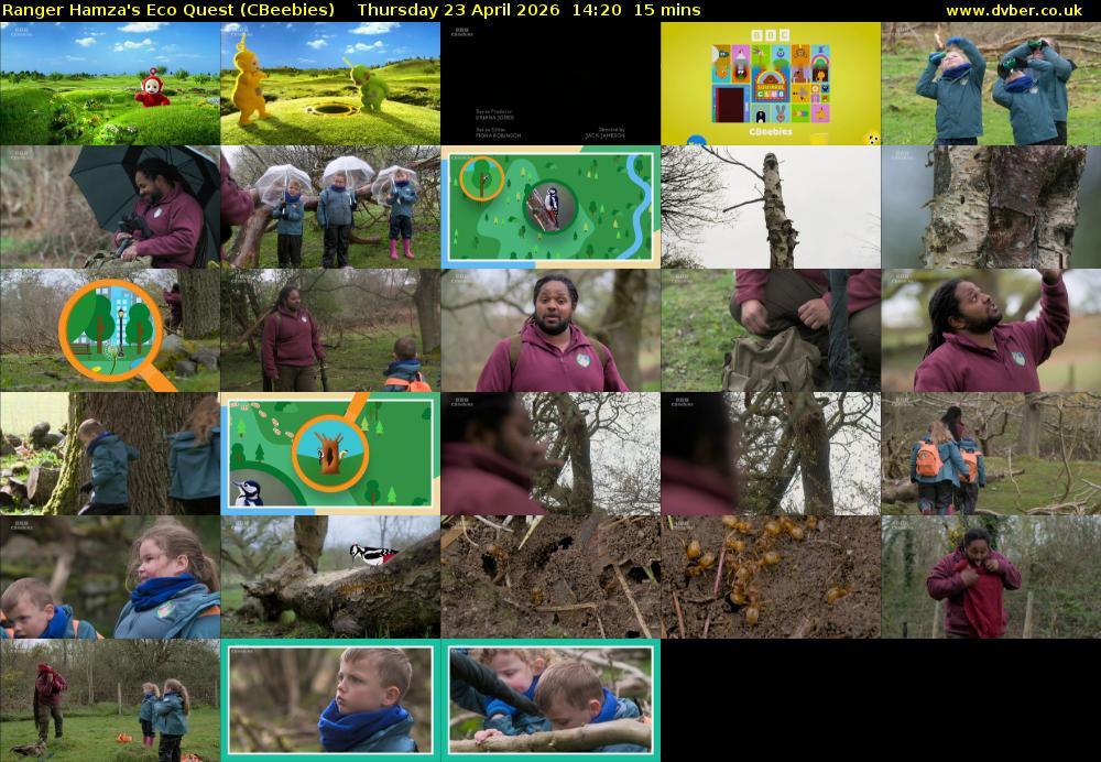 Ranger Hamza's Eco Quest (CBeebies) Thursday 23 April 2026 14:20 - 14:35