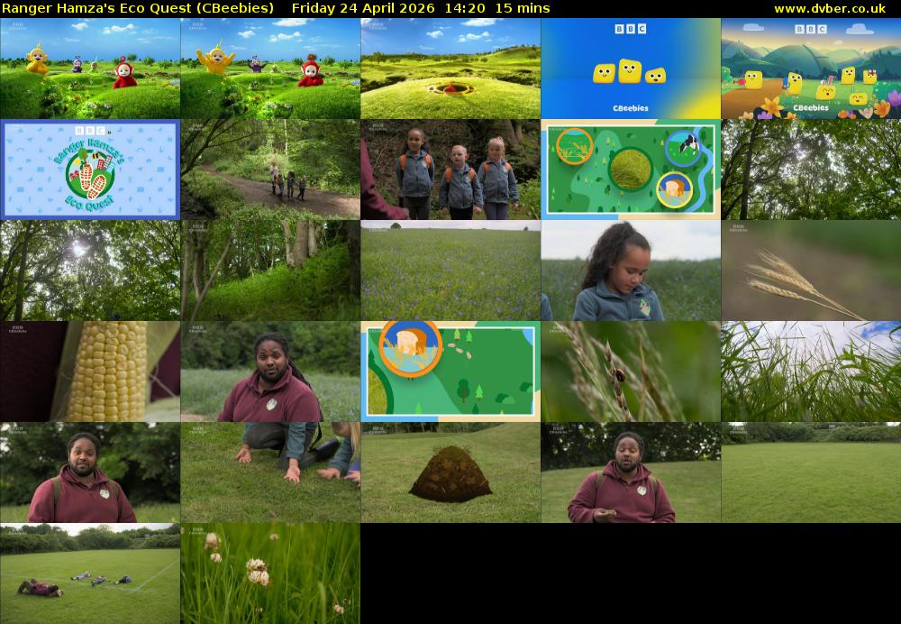 Ranger Hamza's Eco Quest (CBeebies) Friday 24 April 2026 14:20 - 14:35
