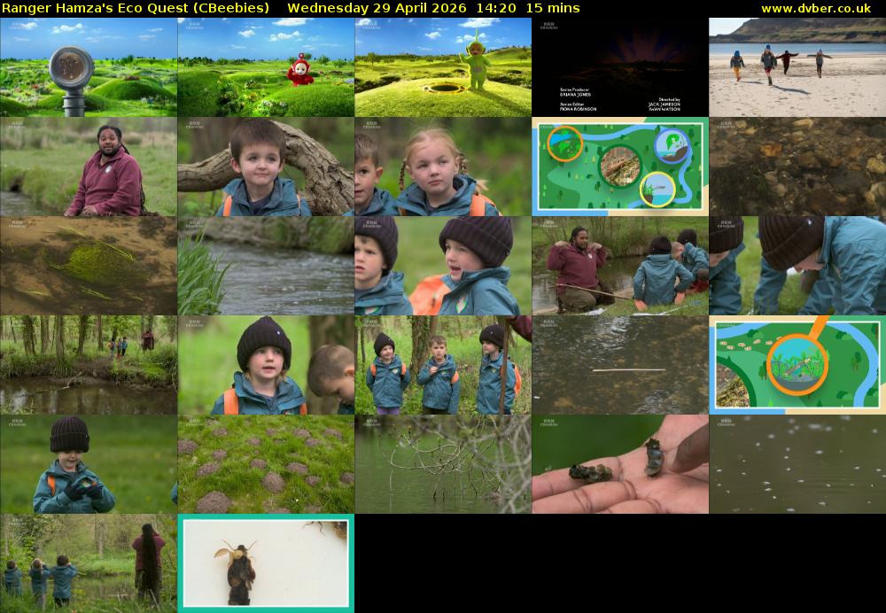 Ranger Hamza's Eco Quest (CBeebies) Wednesday 29 April 2026 14:20 - 14:35
