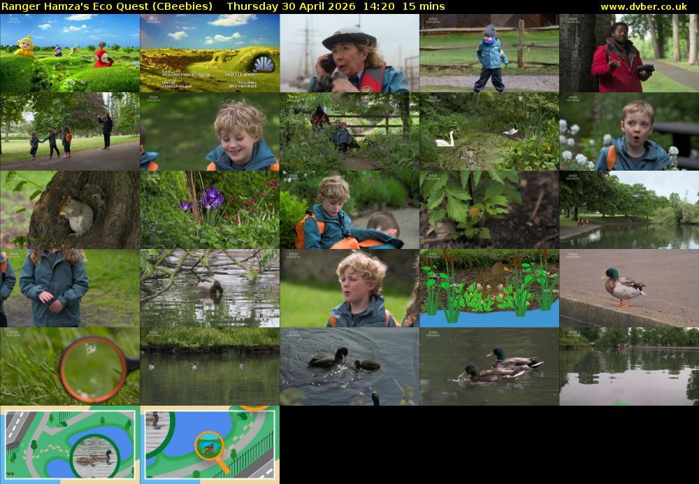 Ranger Hamza's Eco Quest (CBeebies) Thursday 30 April 2026 14:20 - 14:35