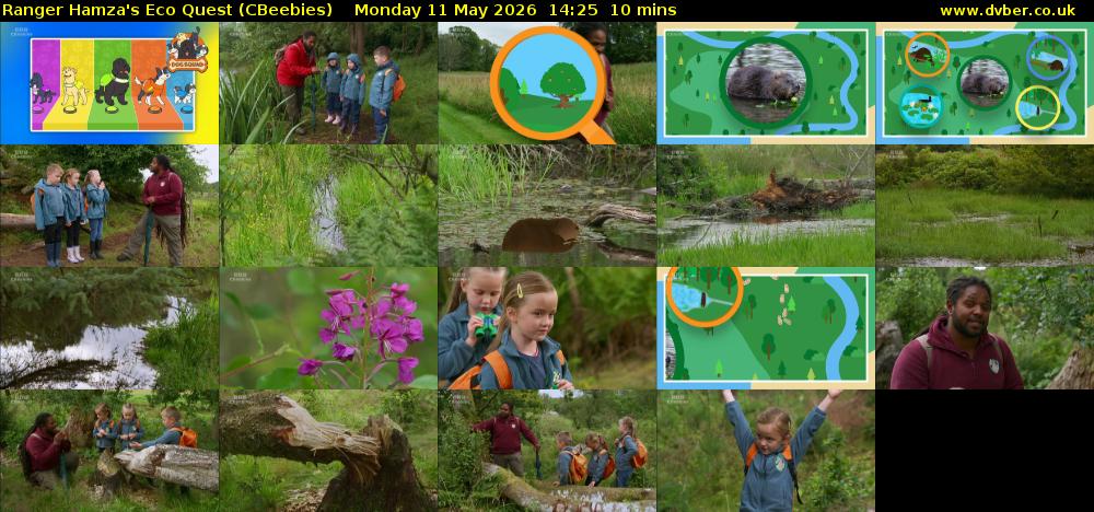 Ranger Hamza's Eco Quest (CBeebies) Monday 11 May 2026 14:25 - 14:35