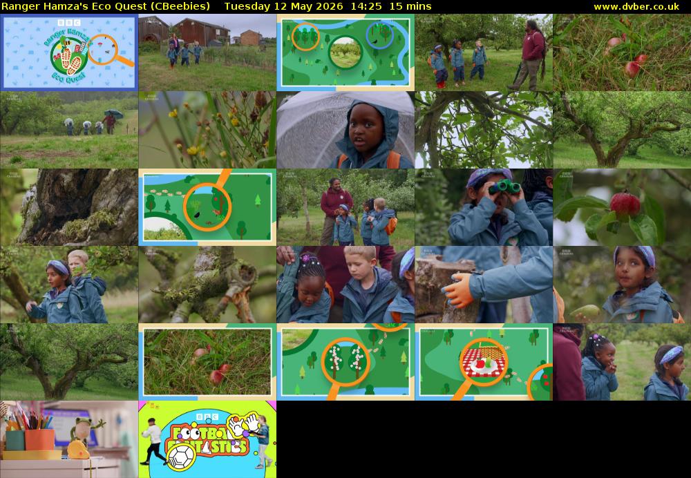 Ranger Hamza's Eco Quest (CBeebies) Tuesday 12 May 2026 14:25 - 14:40