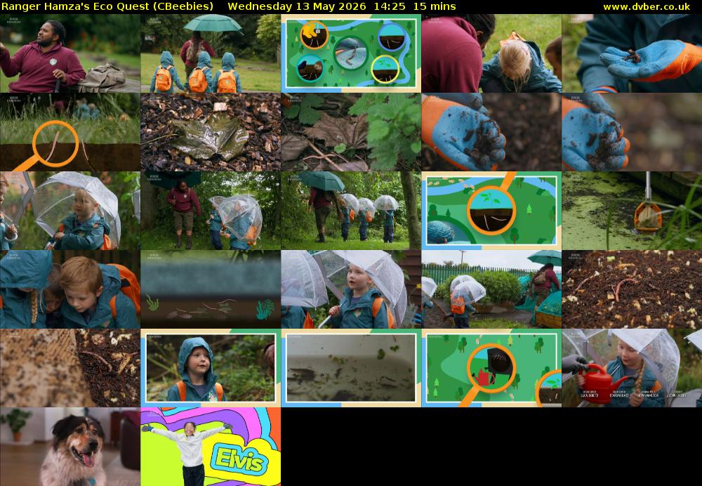 Ranger Hamza's Eco Quest (CBeebies) Wednesday 13 May 2026 14:25 - 14:40