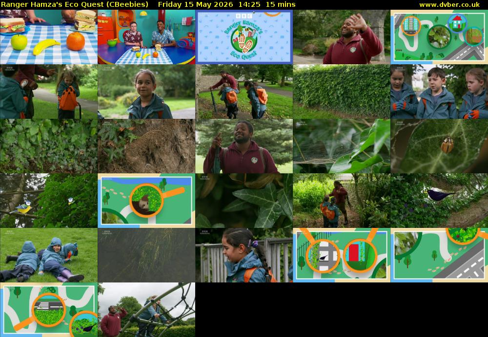 Ranger Hamza's Eco Quest (CBeebies) Friday 15 May 2026 14:25 - 14:40