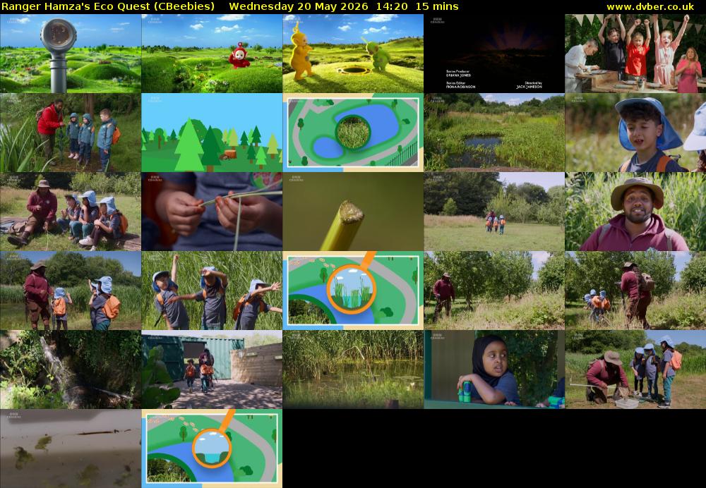 Ranger Hamza's Eco Quest (CBeebies) Wednesday 20 May 2026 14:20 - 14:35