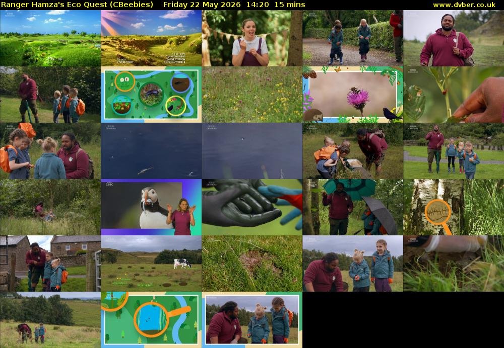 Ranger Hamza's Eco Quest (CBeebies) Friday 22 May 2026 14:20 - 14:35