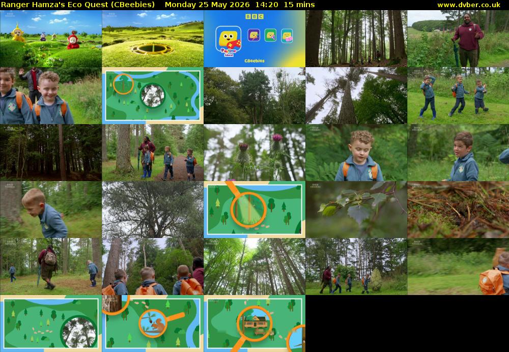 Ranger Hamza's Eco Quest (CBeebies) Monday 25 May 2026 14:20 - 14:35