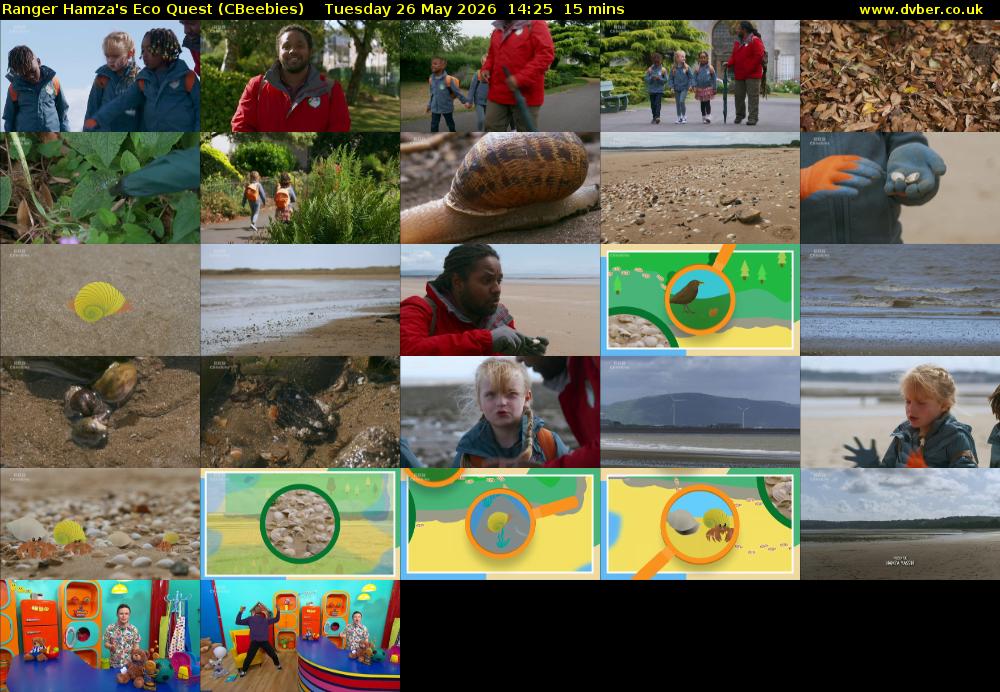 Ranger Hamza's Eco Quest (CBeebies) Tuesday 26 May 2026 14:25 - 14:40
