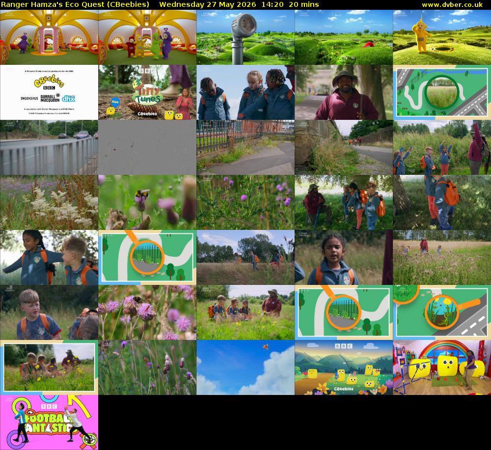 Ranger Hamza's Eco Quest (CBeebies) Wednesday 27 May 2026 14:20 - 14:40