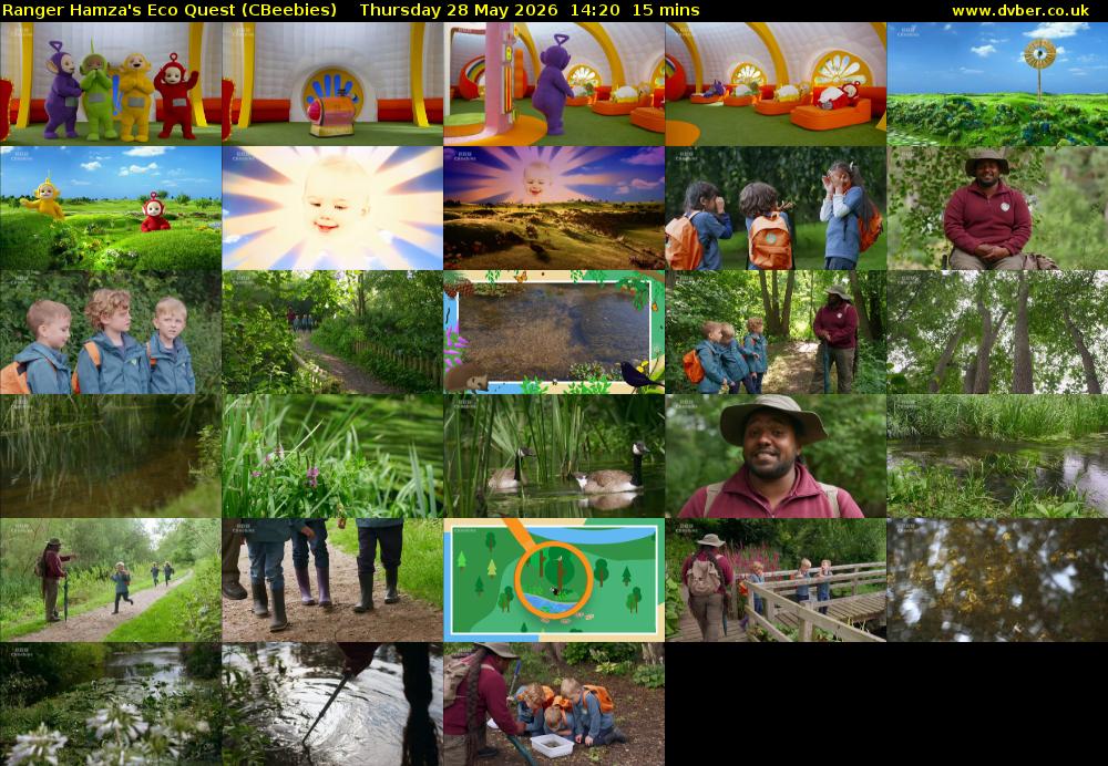 Ranger Hamza's Eco Quest (CBeebies) Thursday 28 May 2026 14:20 - 14:35
