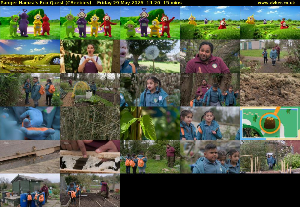 Ranger Hamza's Eco Quest (CBeebies) Friday 29 May 2026 14:20 - 14:35