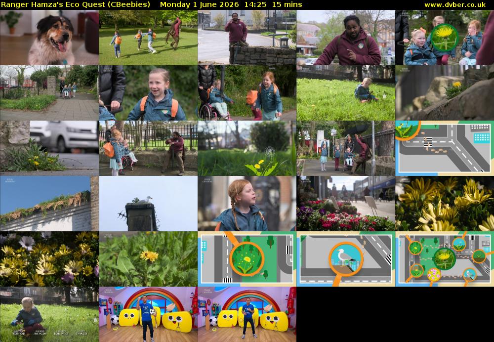 Ranger Hamza's Eco Quest (CBeebies) Monday 1 June 2026 14:25 - 14:40