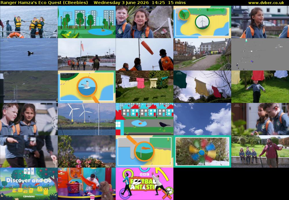 Ranger Hamza's Eco Quest (CBeebies) Wednesday 3 June 2026 14:25 - 14:40
