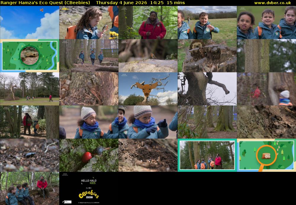Ranger Hamza's Eco Quest (CBeebies) Thursday 4 June 2026 14:25 - 14:40