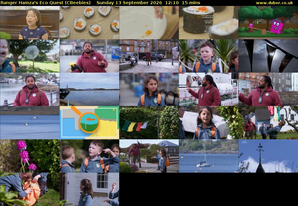 Ranger Hamza's Eco Quest (CBeebies) Sunday 13 September 2026 12:10 - 12:25