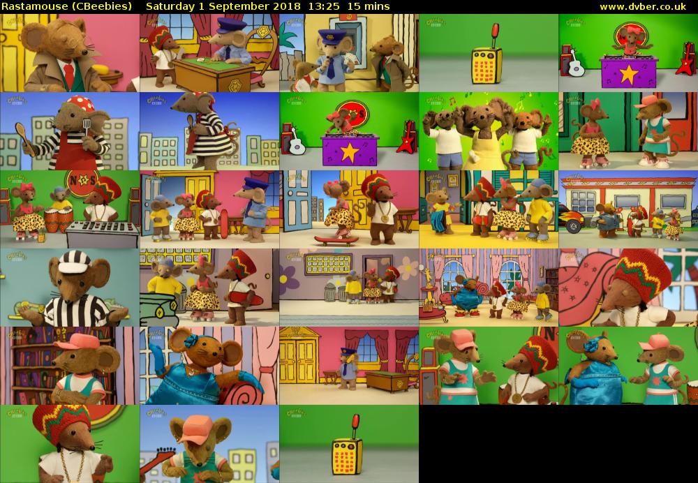 Rastamouse (CBeebies) Saturday 1 September 2018 13:25 - 13:40