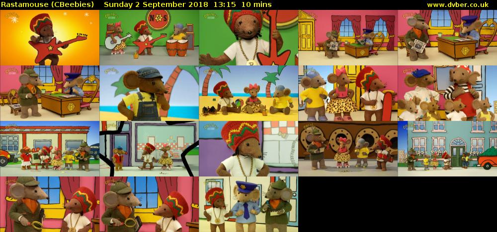 Rastamouse (CBeebies) Sunday 2 September 2018 13:15 - 13:25