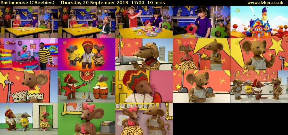 Rastamouse (CBeebies) Thursday 20 September 2018 17:00 - 17:10