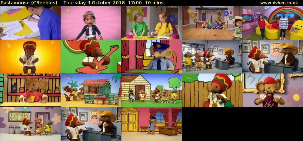 Rastamouse (CBeebies) Thursday 4 October 2018 17:00 - 17:10