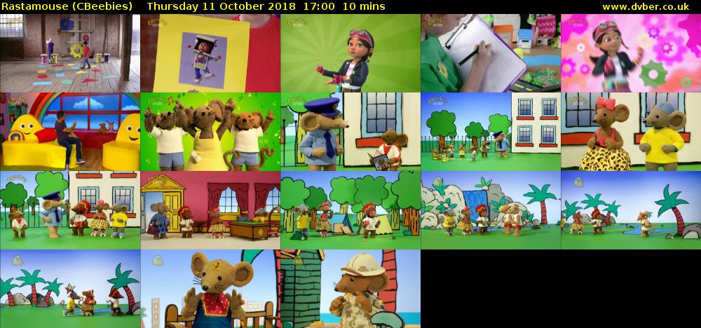 Rastamouse (CBeebies) Thursday 11 October 2018 17:00 - 17:10