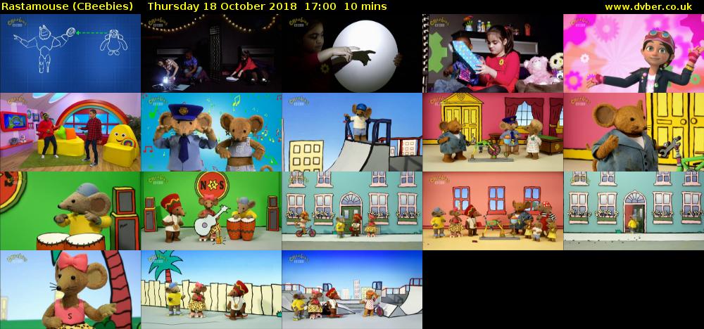 Rastamouse (CBeebies) Thursday 18 October 2018 17:00 - 17:10