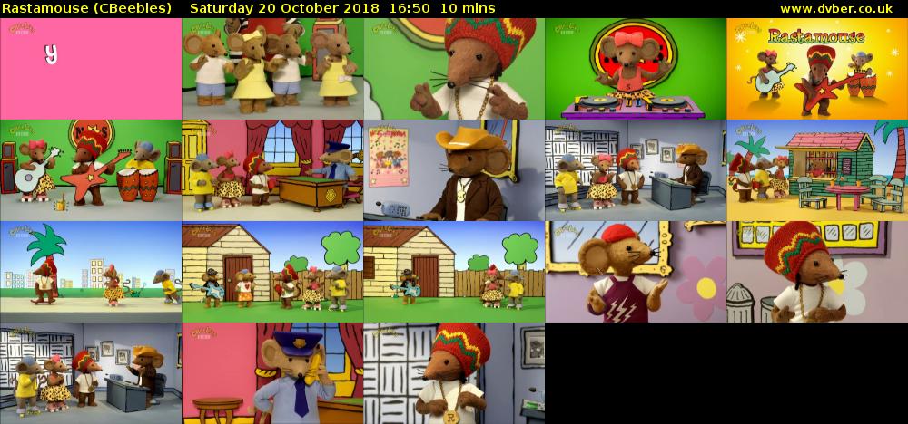 Rastamouse (CBeebies) Saturday 20 October 2018 16:50 - 17:00