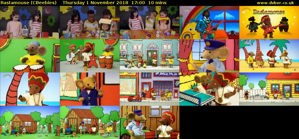 Rastamouse (CBeebies) Thursday 1 November 2018 17:00 - 17:10