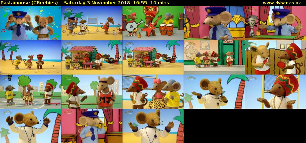 Rastamouse (CBeebies) Saturday 3 November 2018 16:55 - 17:05