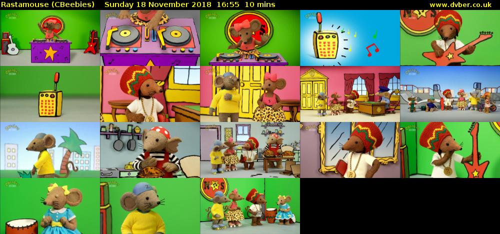 Rastamouse (CBeebies) Sunday 18 November 2018 16:55 - 17:05