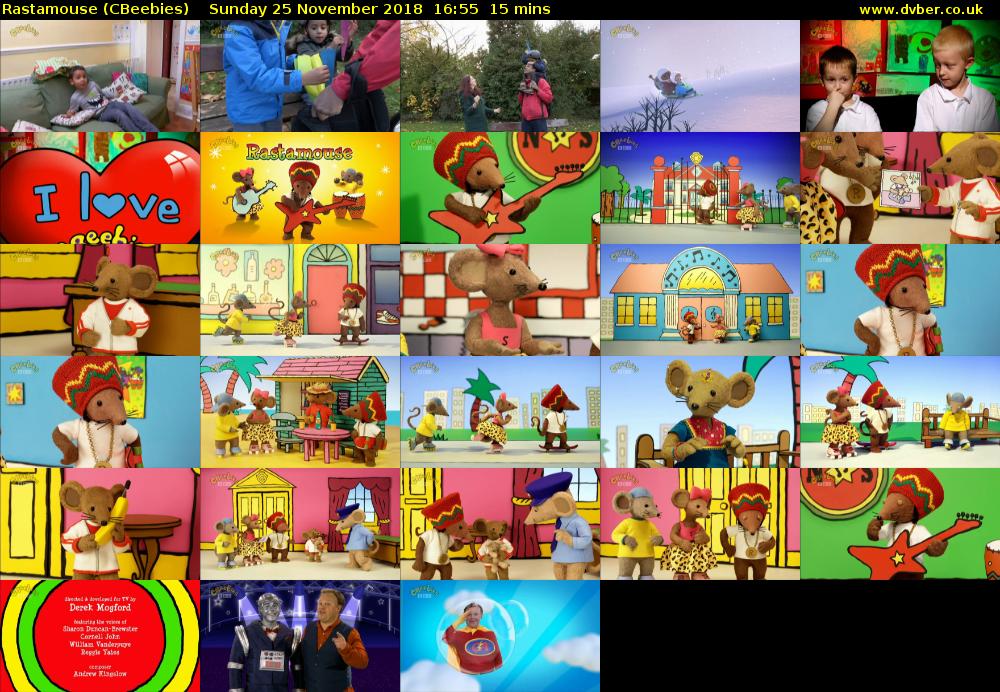 Rastamouse (CBeebies) Sunday 25 November 2018 16:55 - 17:10