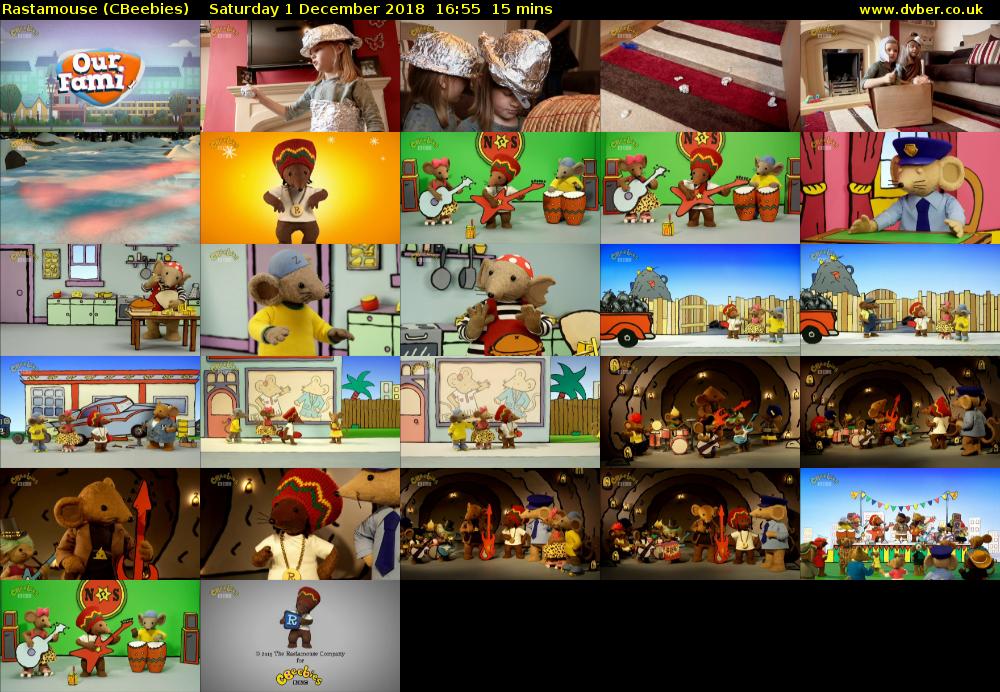 Rastamouse (CBeebies) Saturday 1 December 2018 16:55 - 17:10