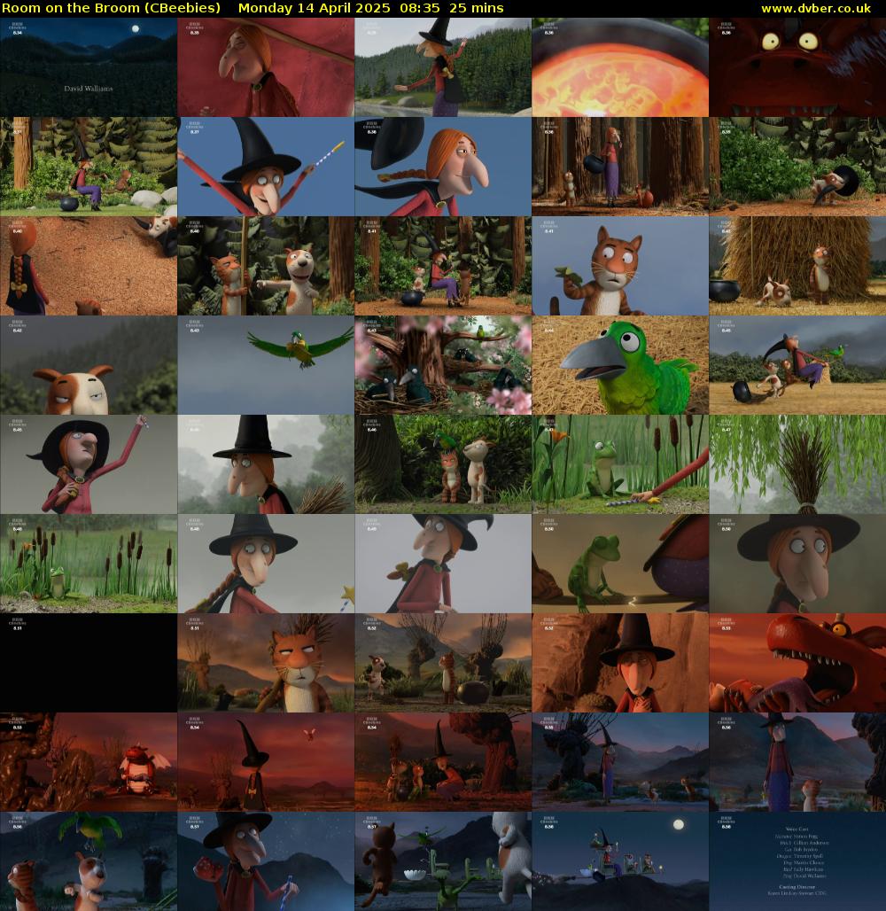 Room on the Broom (CBeebies) Monday 14 April 2025 08:35 - 09:00
