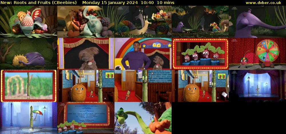 Roots and Fruits (CBeebies) Monday 15 January 2024 10:40 - 10:50
