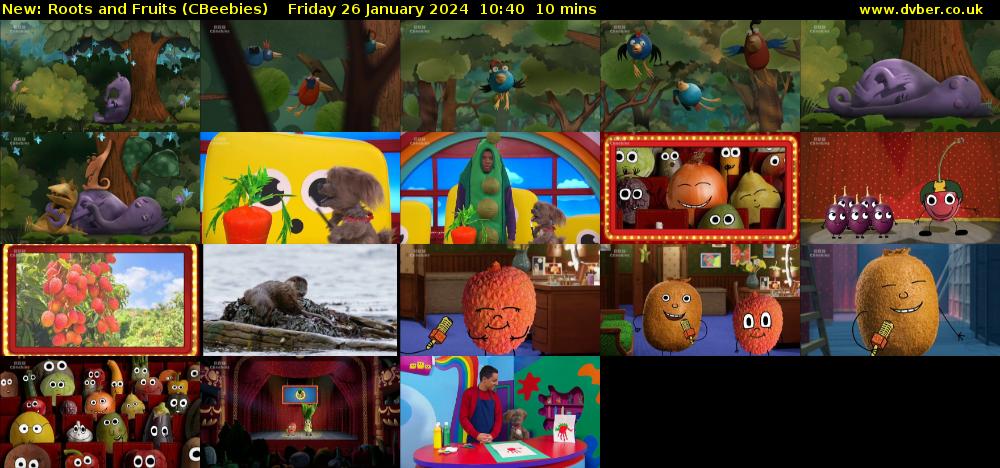 Roots and Fruits (CBeebies) Friday 26 January 2024 10:40 - 10:50
