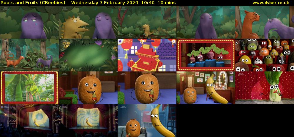 Roots and Fruits (CBeebies) Wednesday 7 February 2024 10:40 - 10:50