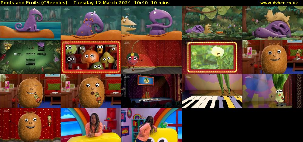 Roots and Fruits (CBeebies) Tuesday 12 March 2024 10:40 - 10:50