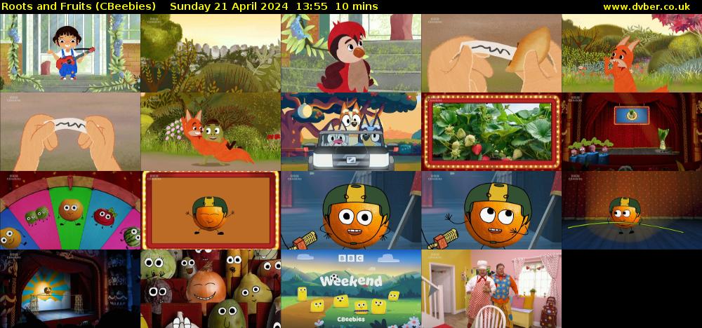 Roots and Fruits (CBeebies) Sunday 21 April 2024 13:55 - 14:05