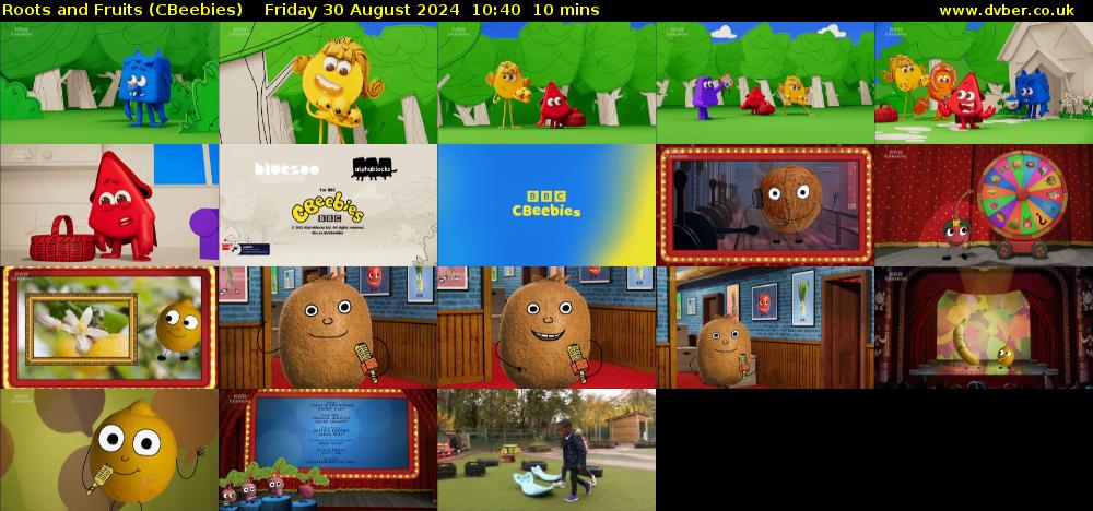 Roots and Fruits (CBeebies) Friday 30 August 2024 10:40 - 10:50